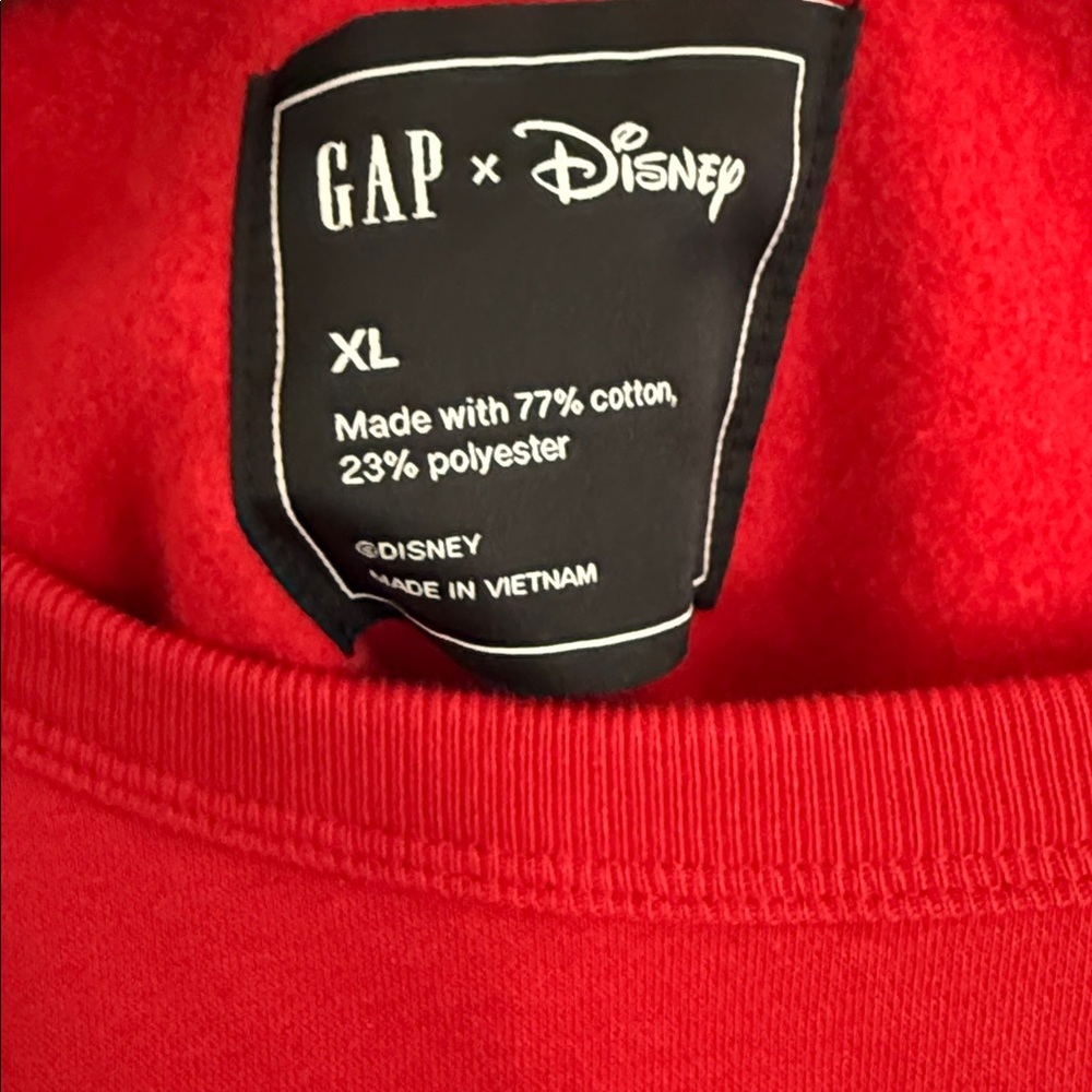 GAP Red Sweatshirt with Mickey Mouse Graphic - Picture 3 of 6